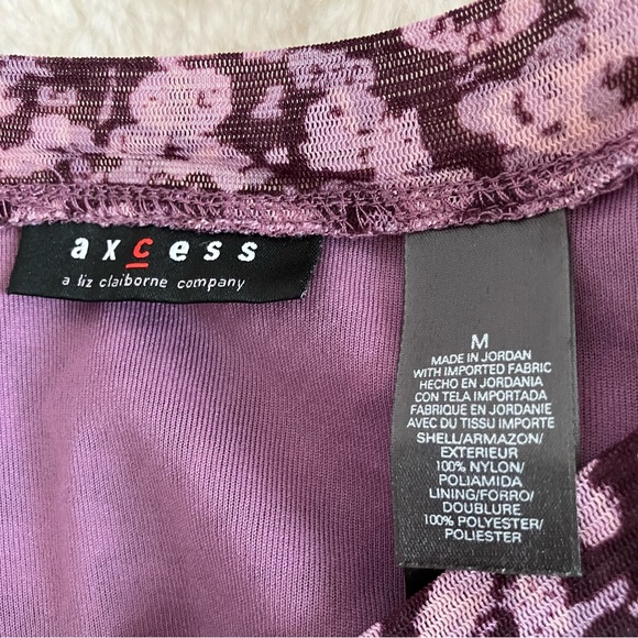 Axcess Y2K Purple Floral Blouse - Picture 9 of 9